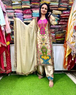 Pure Crape C-Cut Suit Set