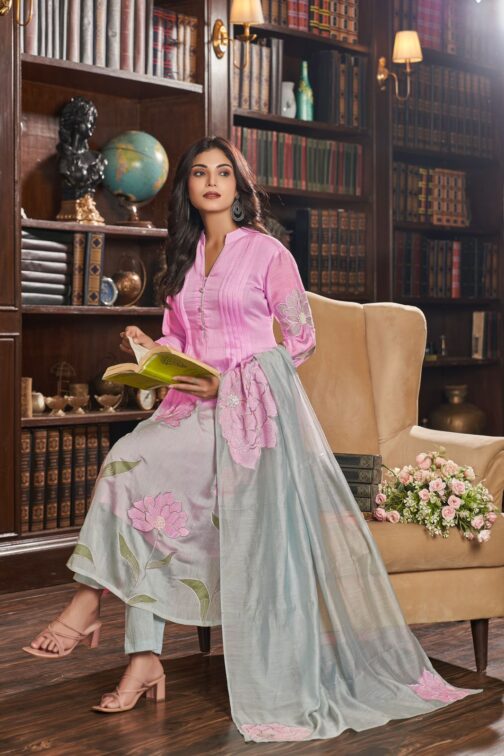 Designer Mal Chandheri Suit Set