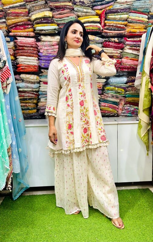 Designer Pure Cotton Peplum Set