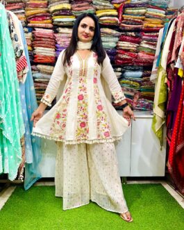 Designer Pure Cotton Peplum Set