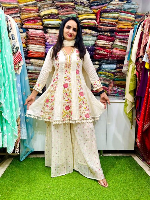 Designer Pure Cotton Peplum Set