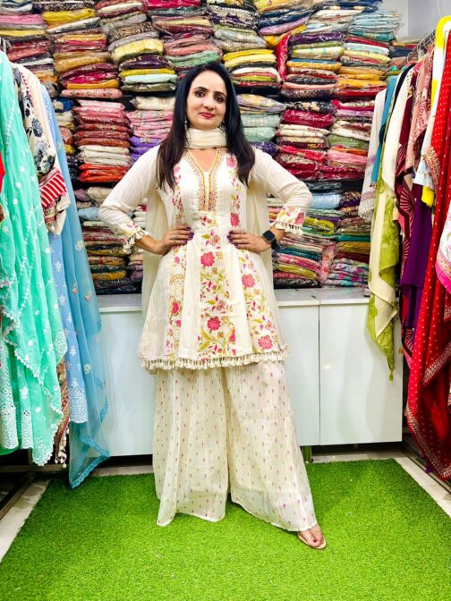 Designer Pure Cotton Peplum Set