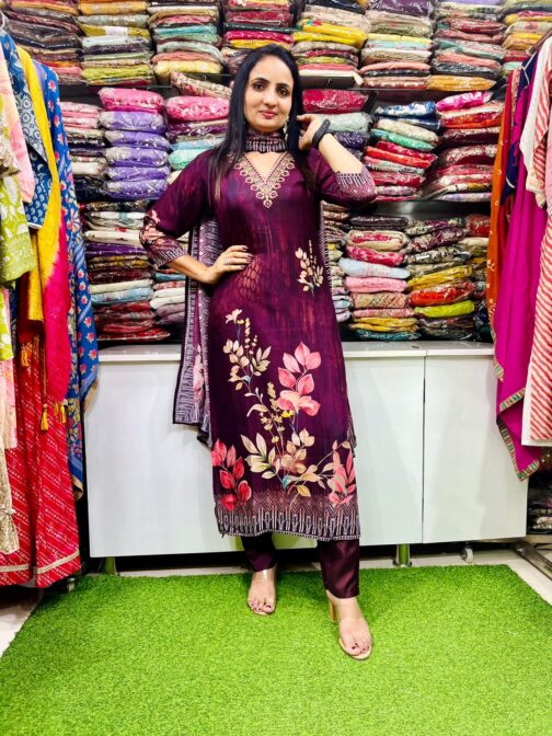 Pure Muslin Digital Print Suit Set
