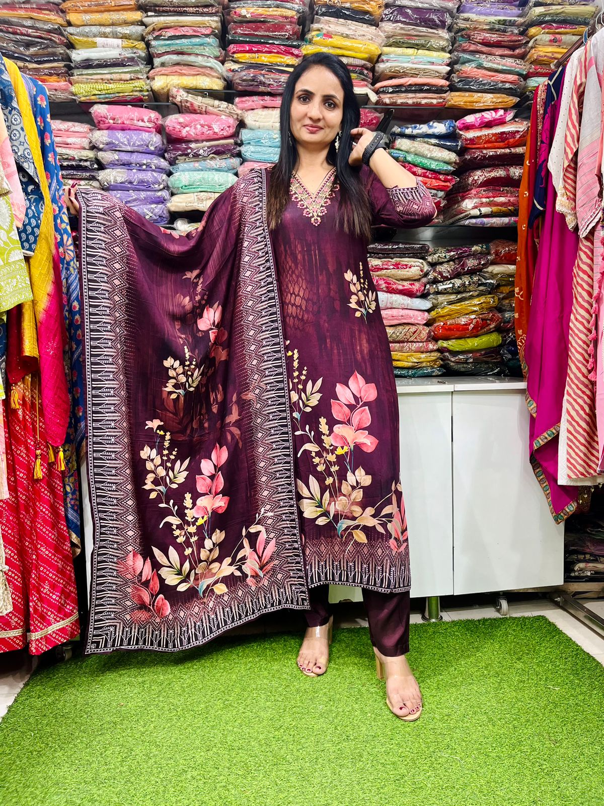 Pure Muslin Digital Print Suit Set