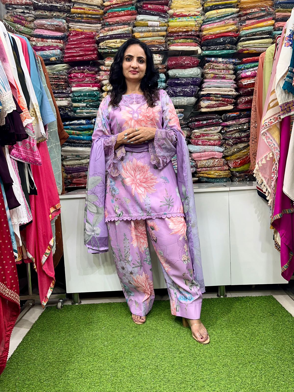 Cotton Suit with Farshi Salwar