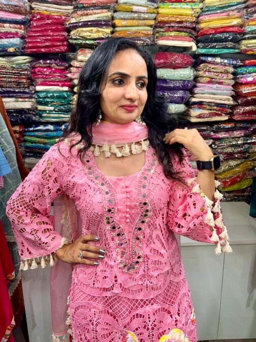 Designer Crochet Suit Set