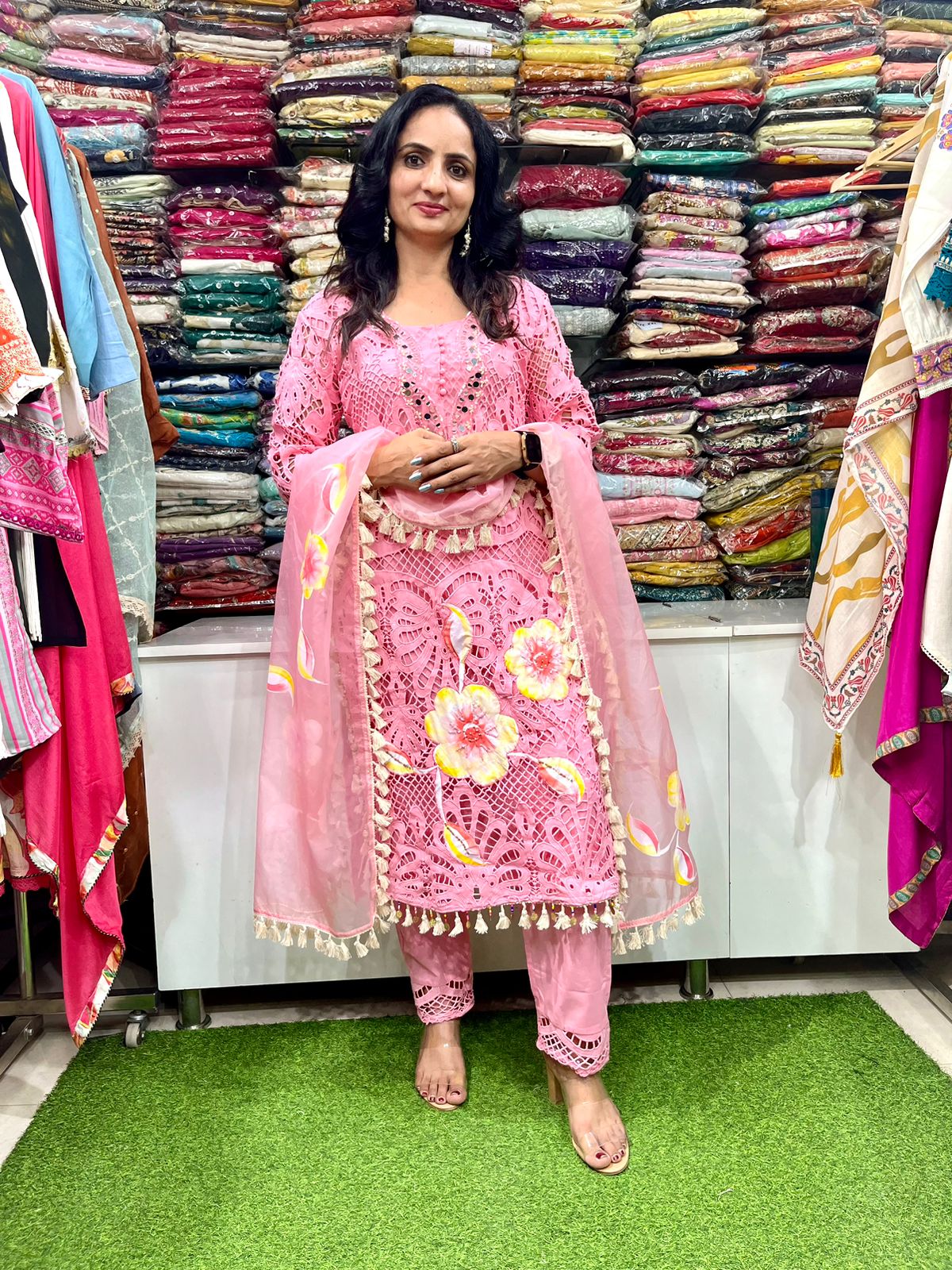 Designer Crochet Suit Set