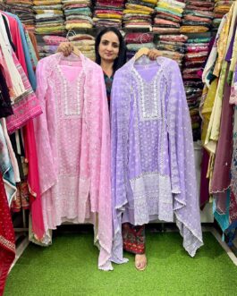 Pure Cotton Embroidered Pakistani Suit Set