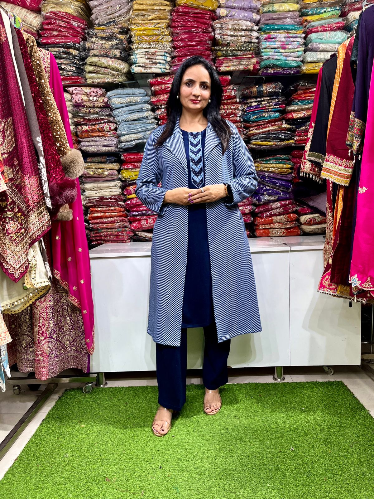 Designer Woollen Three Piece Set