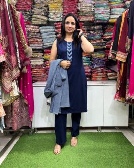 Designer Woollen Three Piece Set