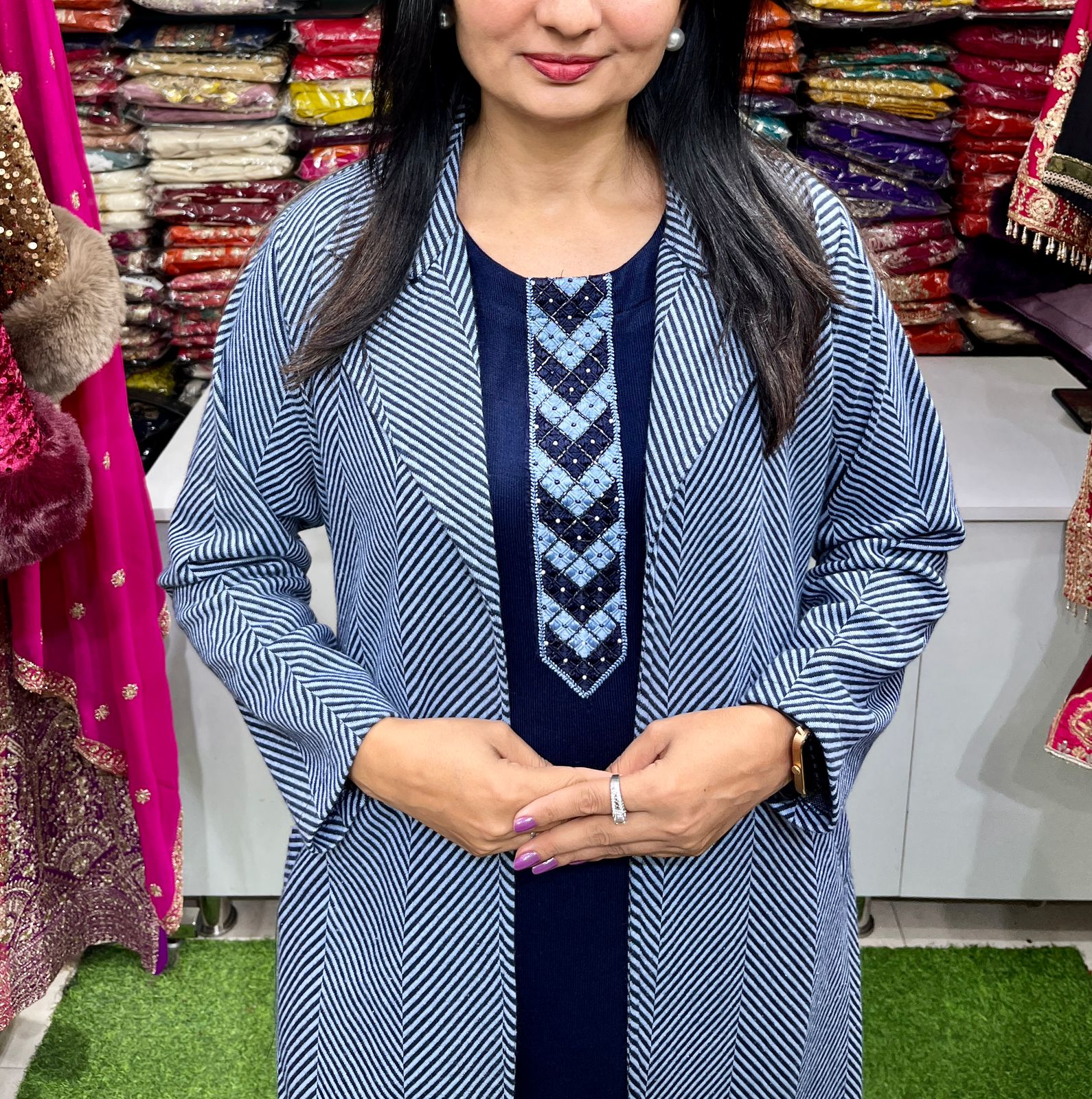 Designer Woollen Three Piece Set