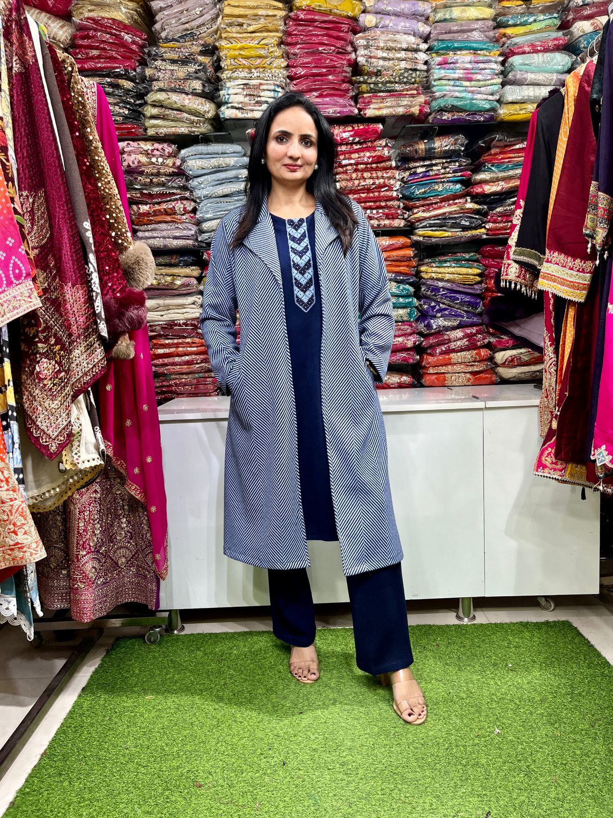 Designer Woollen Three Piece Set