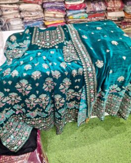 Beautiful Teal Green Anarkali Set