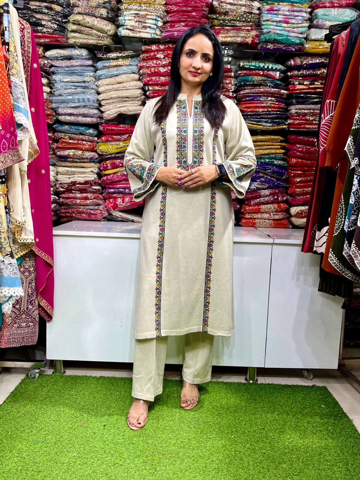 Beautiful Woollen Embroidered Co-Ord Set