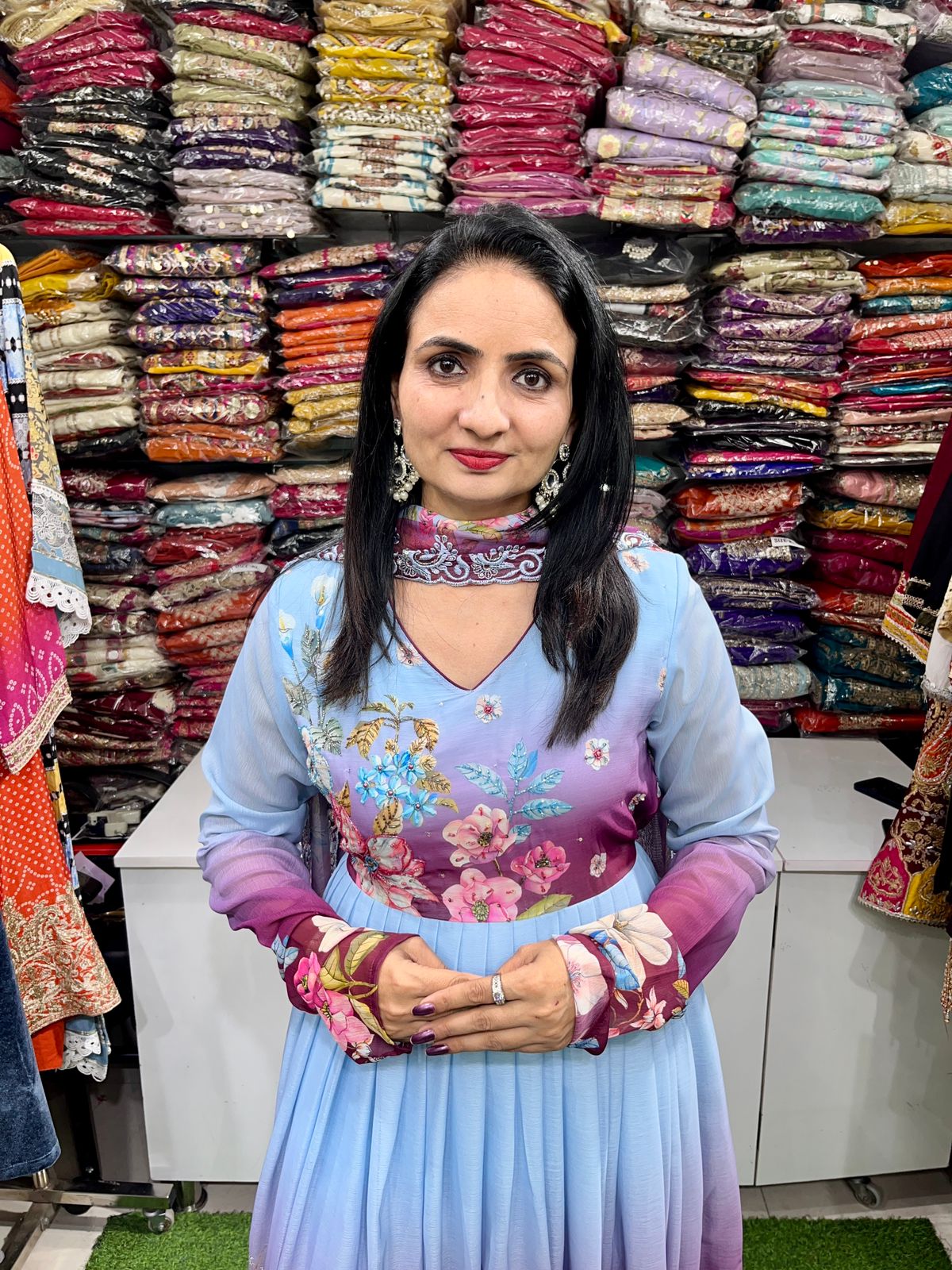 Designer Anarkali 3 Piece Set - Image 7