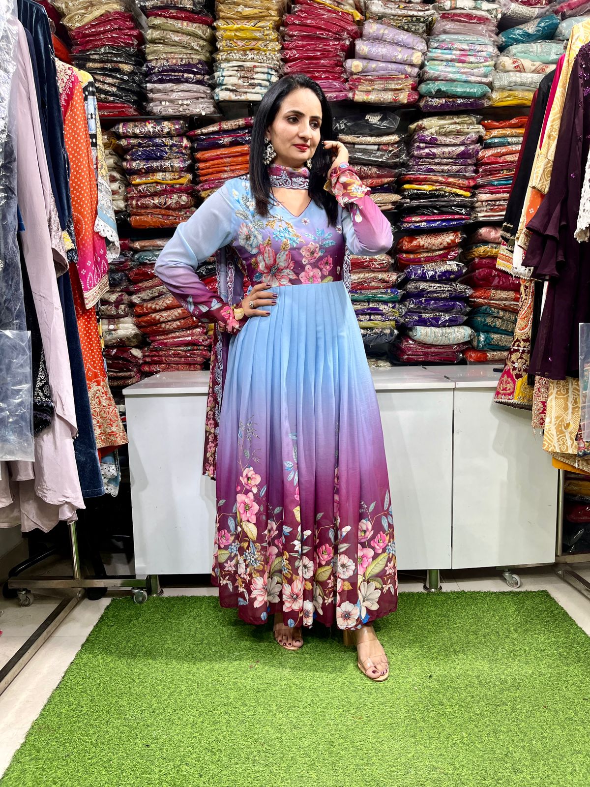 Designer Anarkali 3 Piece Set - Image 6