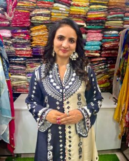 Designer Black and White Coord Set