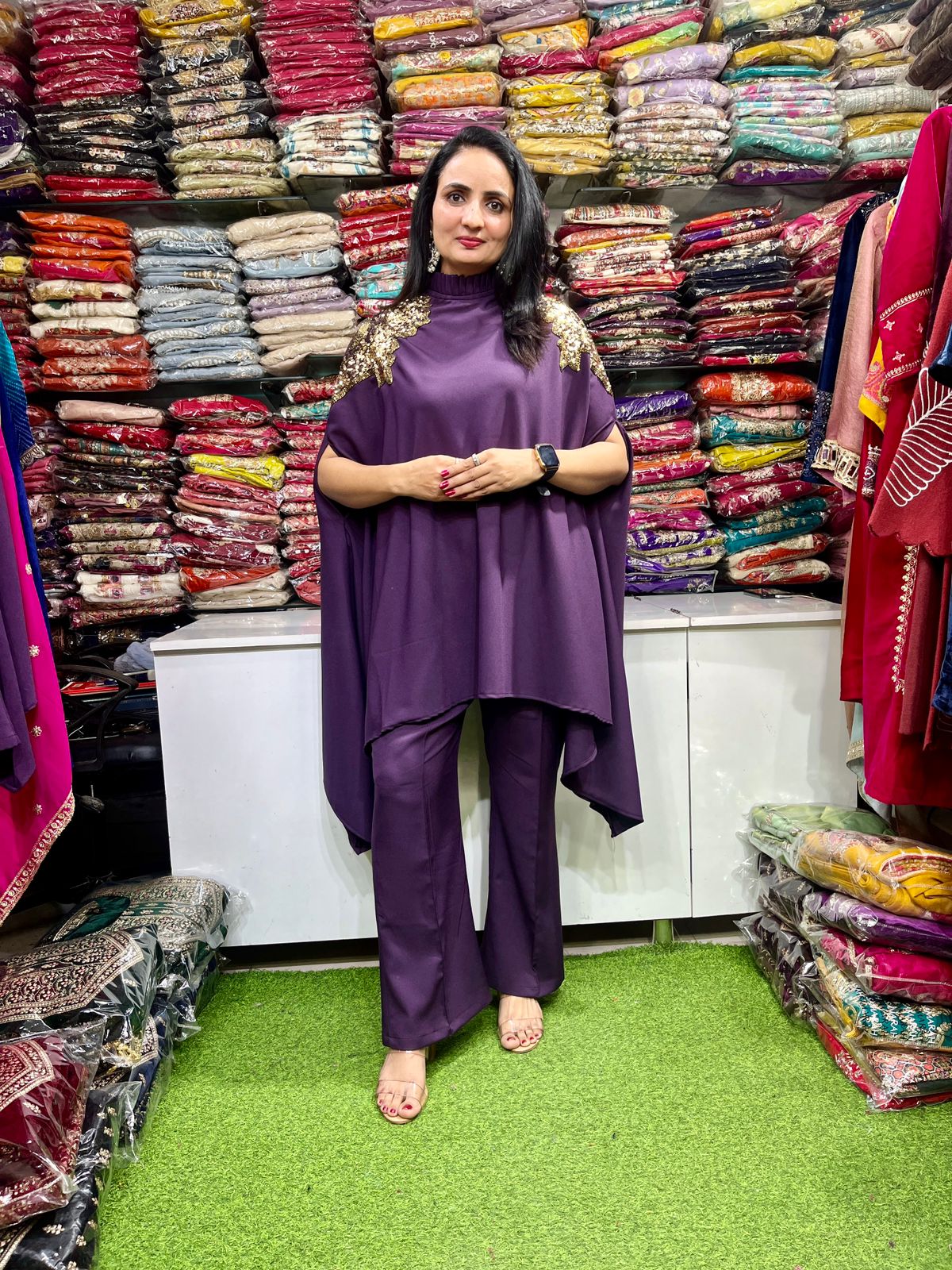 Designer Cape Style Coord Set