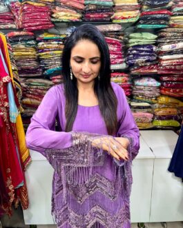 Designer Crape Coord Set in Ivory