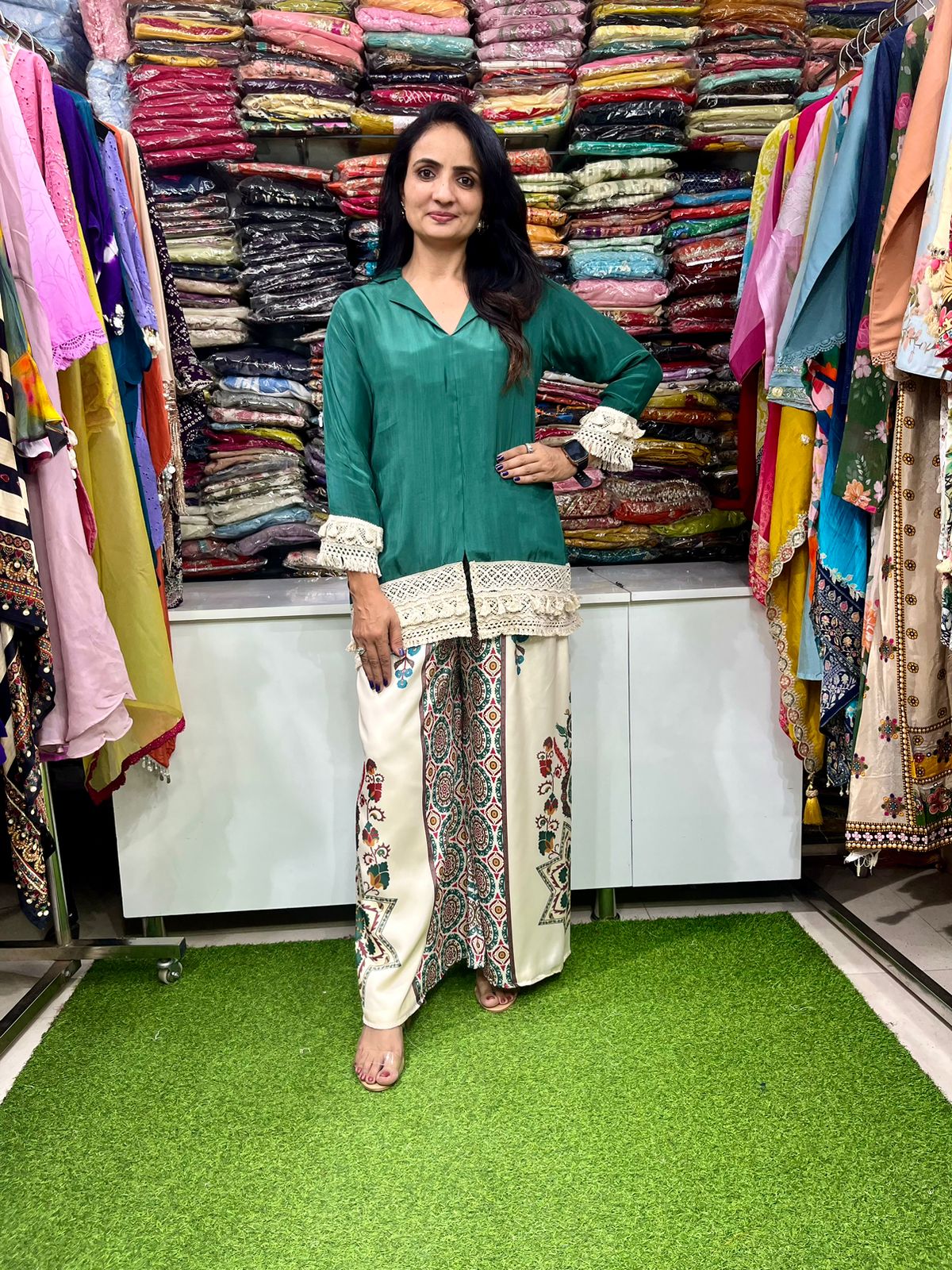 Designer Crape Coord Set