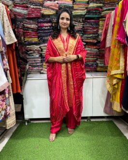 Designer Gajji Silk Bandhani Ghatchola Set