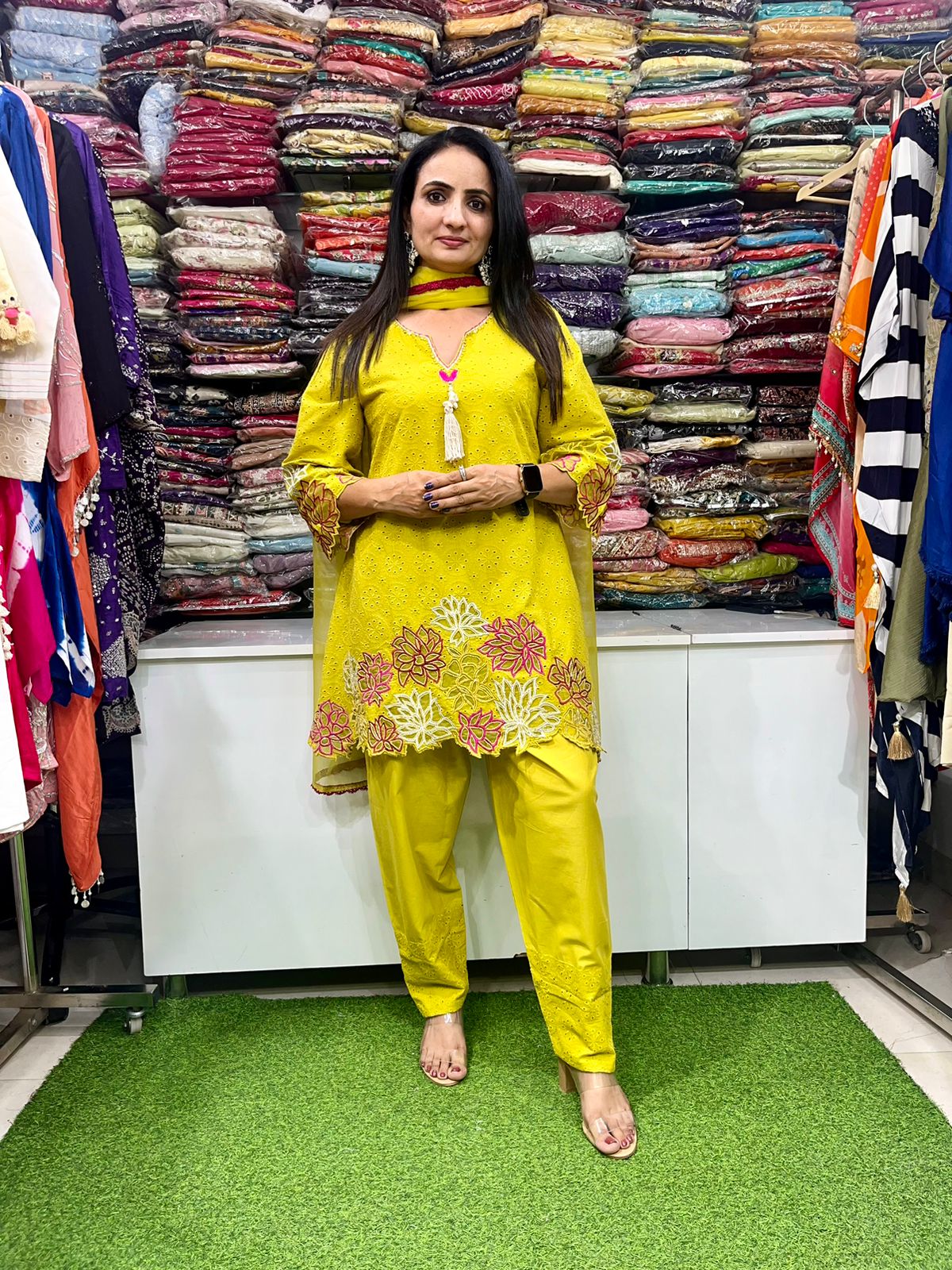 Designer Hakuba Cotton Suit Set