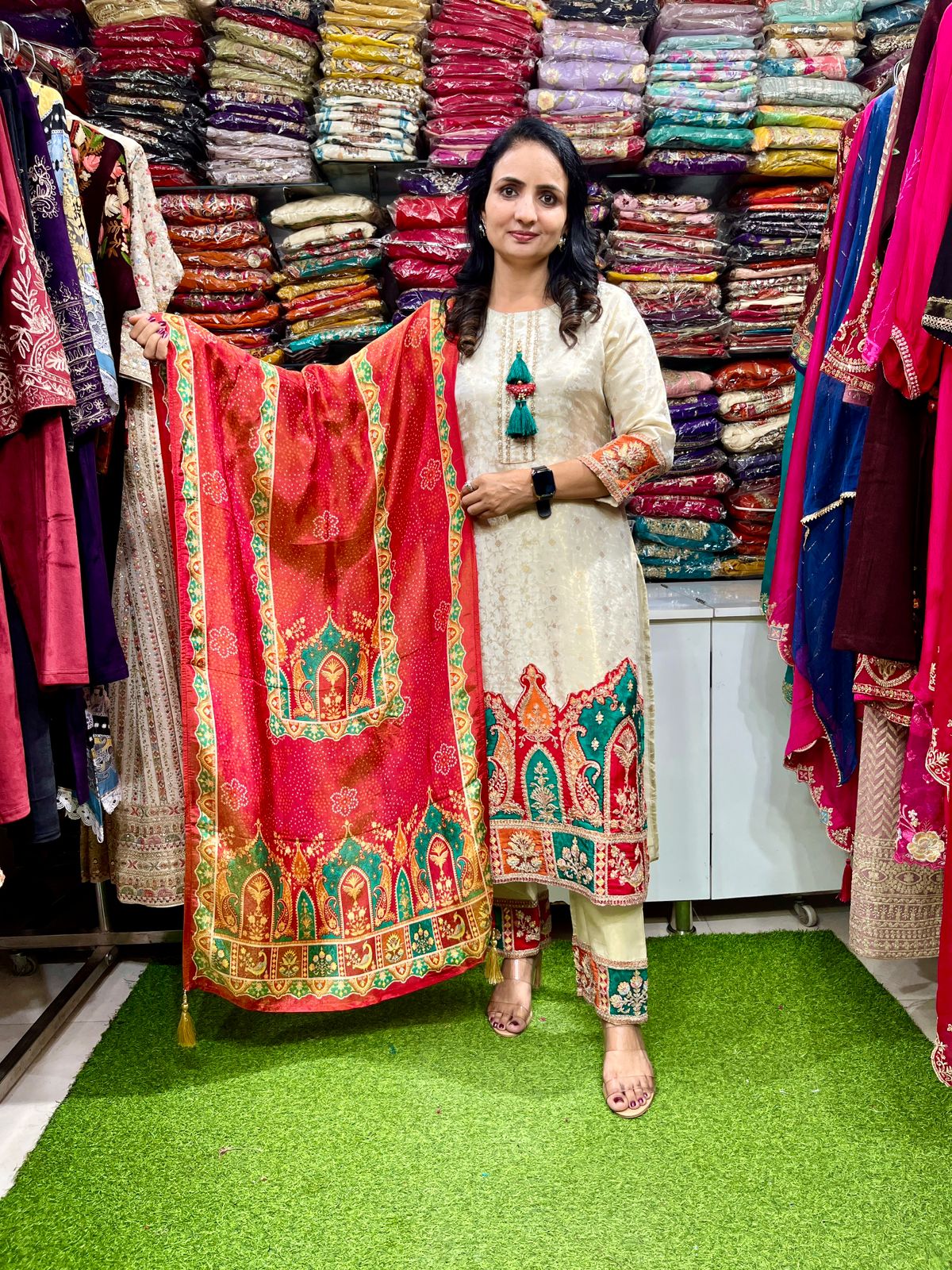 Designer Ivory Suit Set