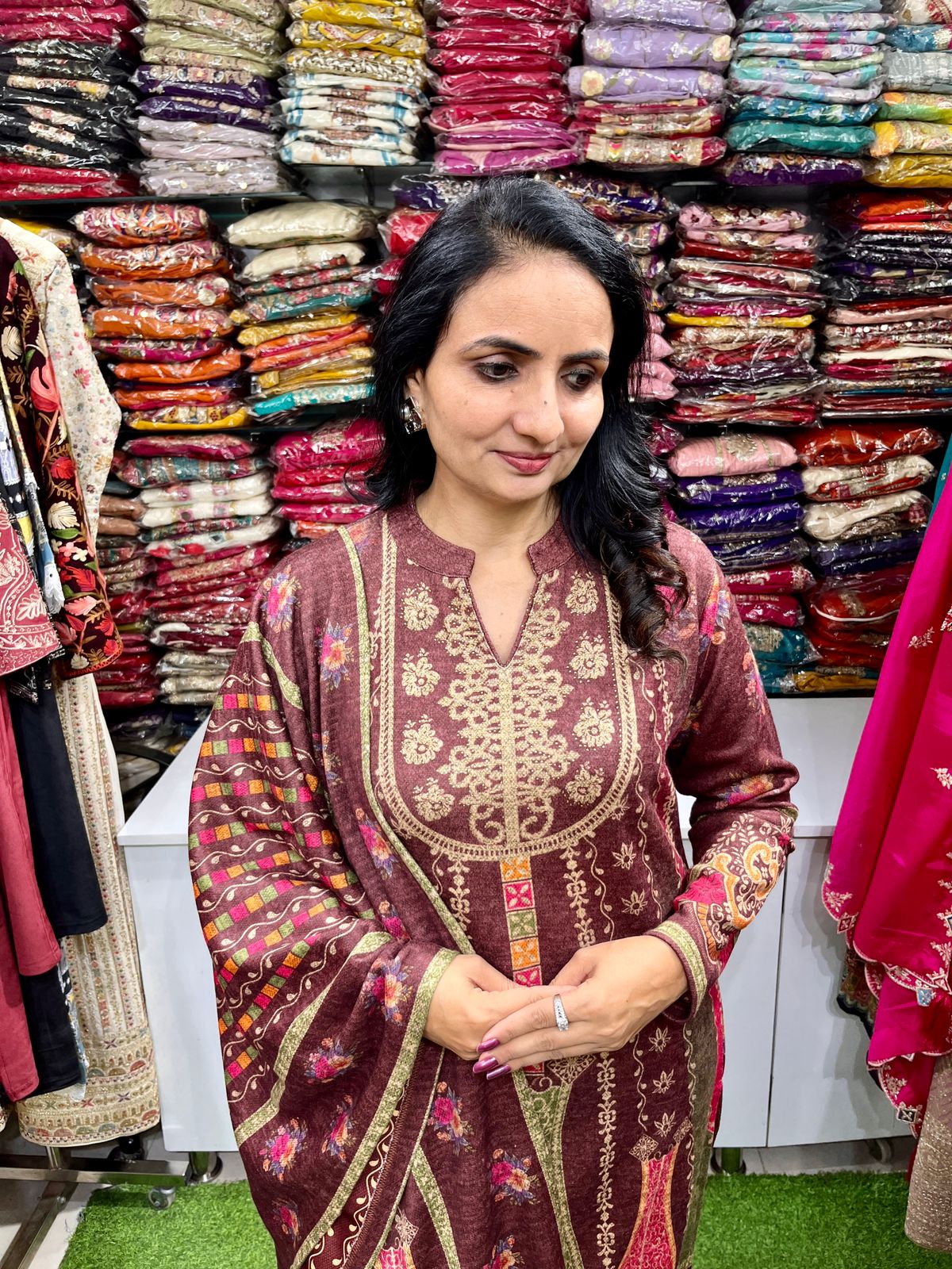 Designer Karachi Wool Suit Set - Image 2