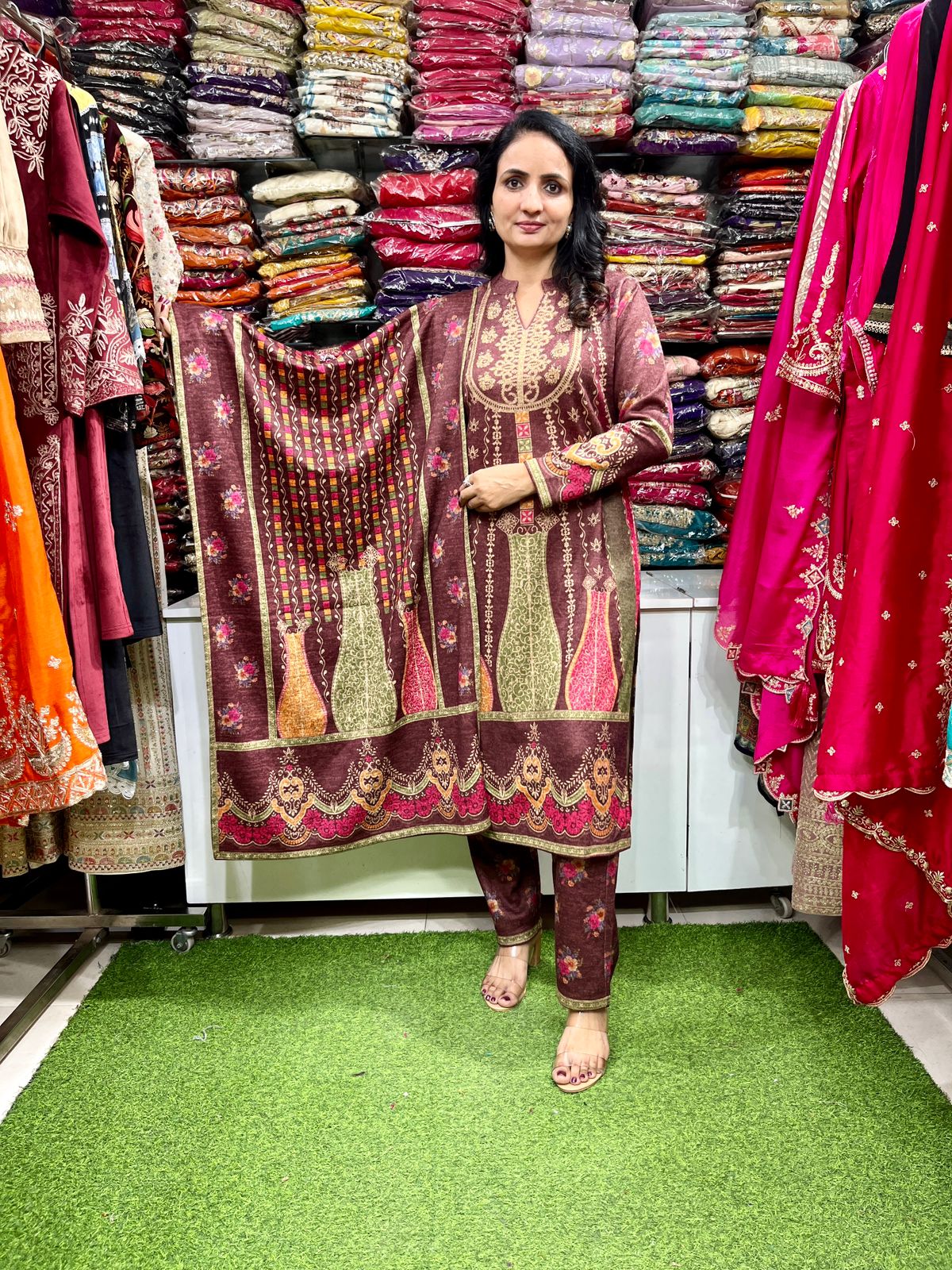 Designer Karachi Wool Suit Set