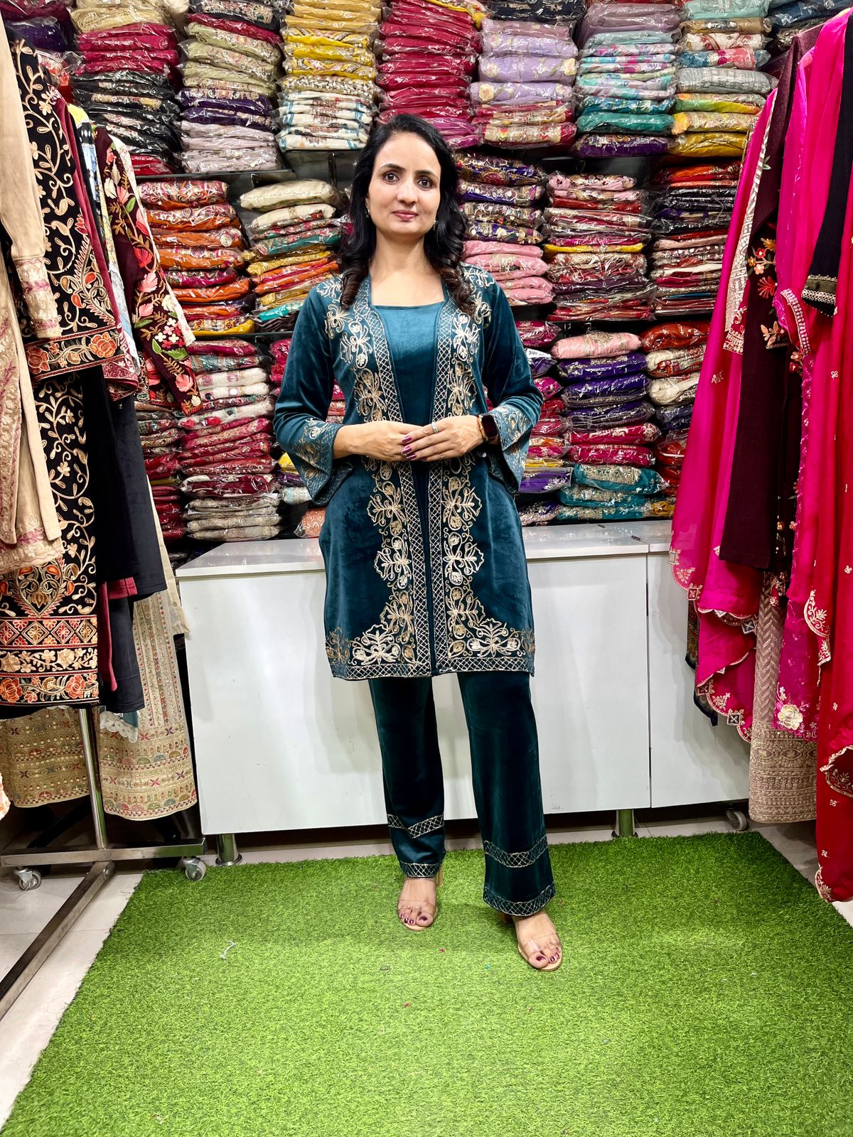 Designer Premium Velvet Coord Set