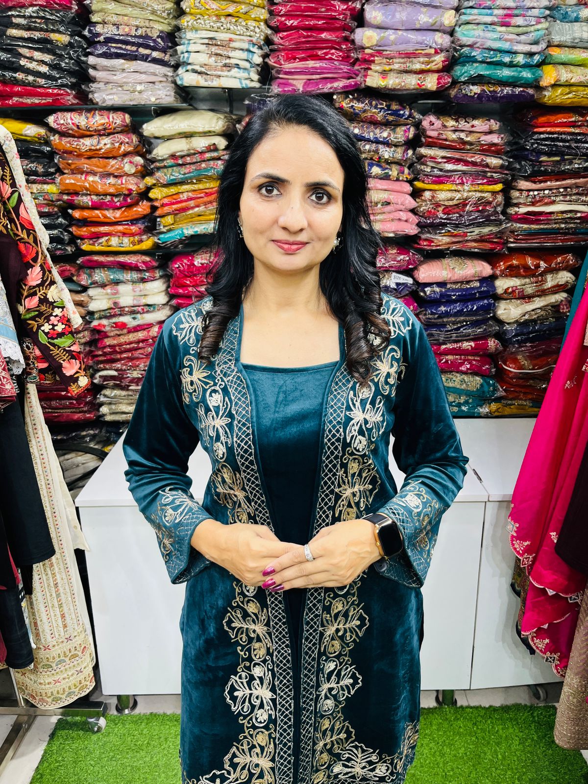 Designer Premium Velvet Coord Set - Image 2