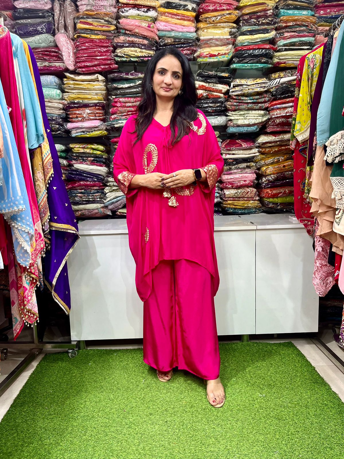 Designer Pure Crape Boho Coord Set