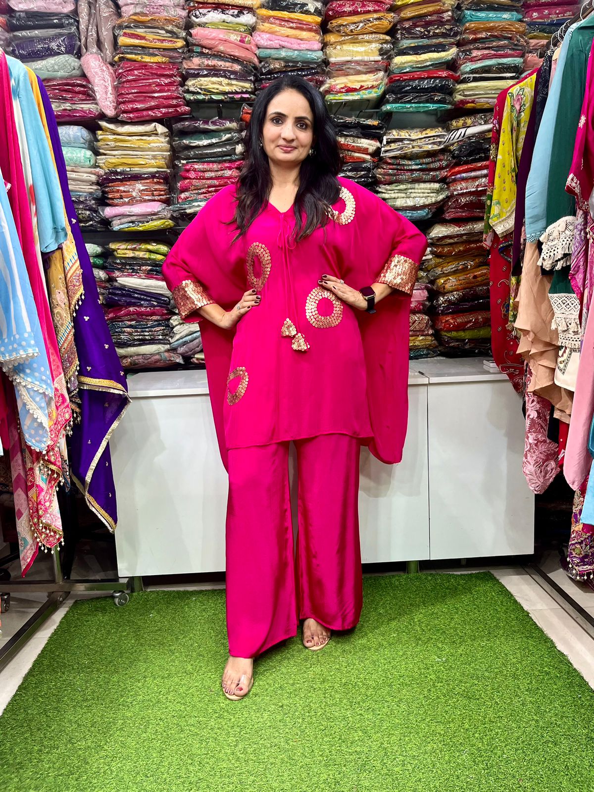 Designer Pure Crape Boho Coord Set - Image 4