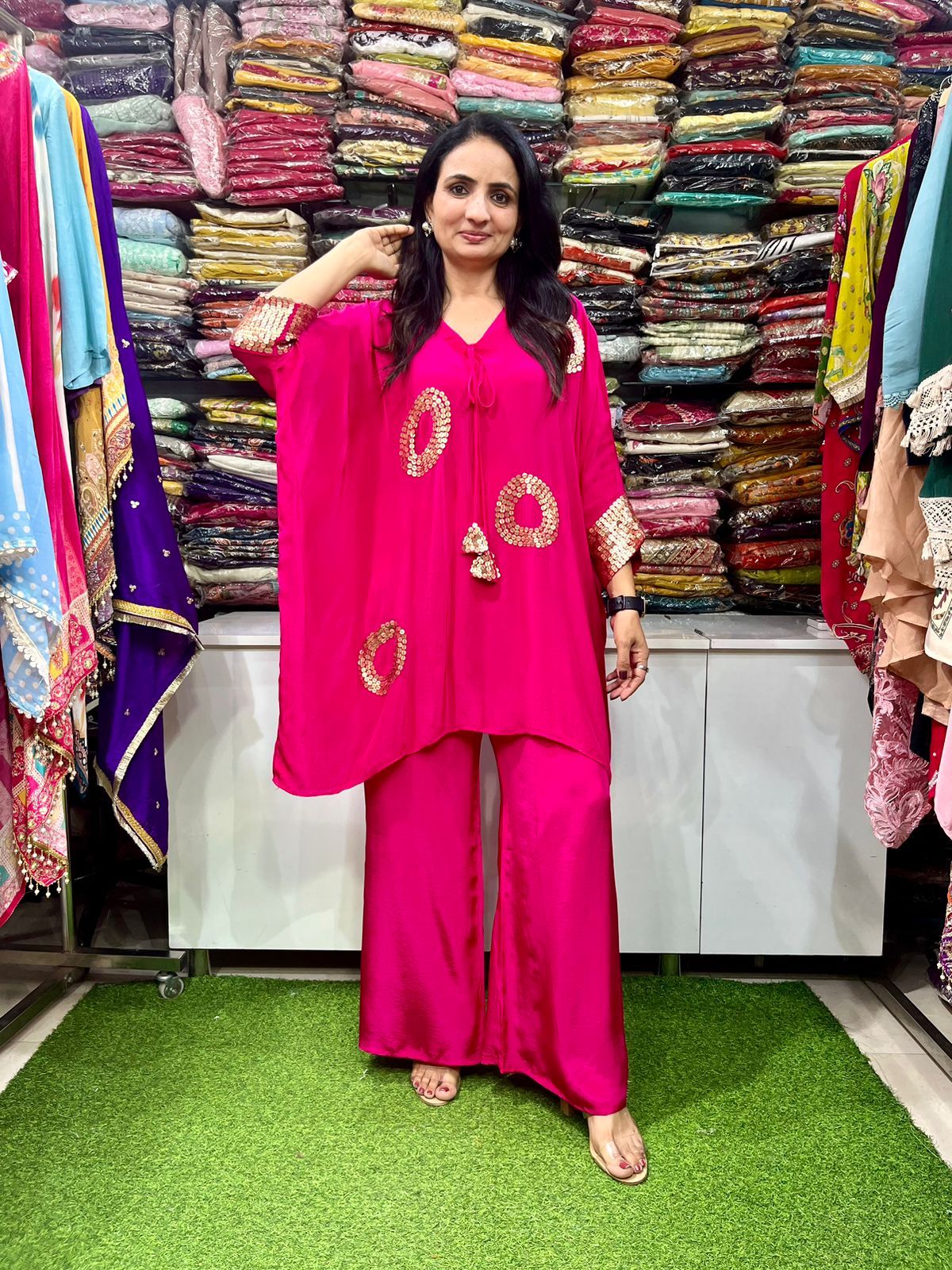 Designer Pure Crape Boho Coord Set - Image 3