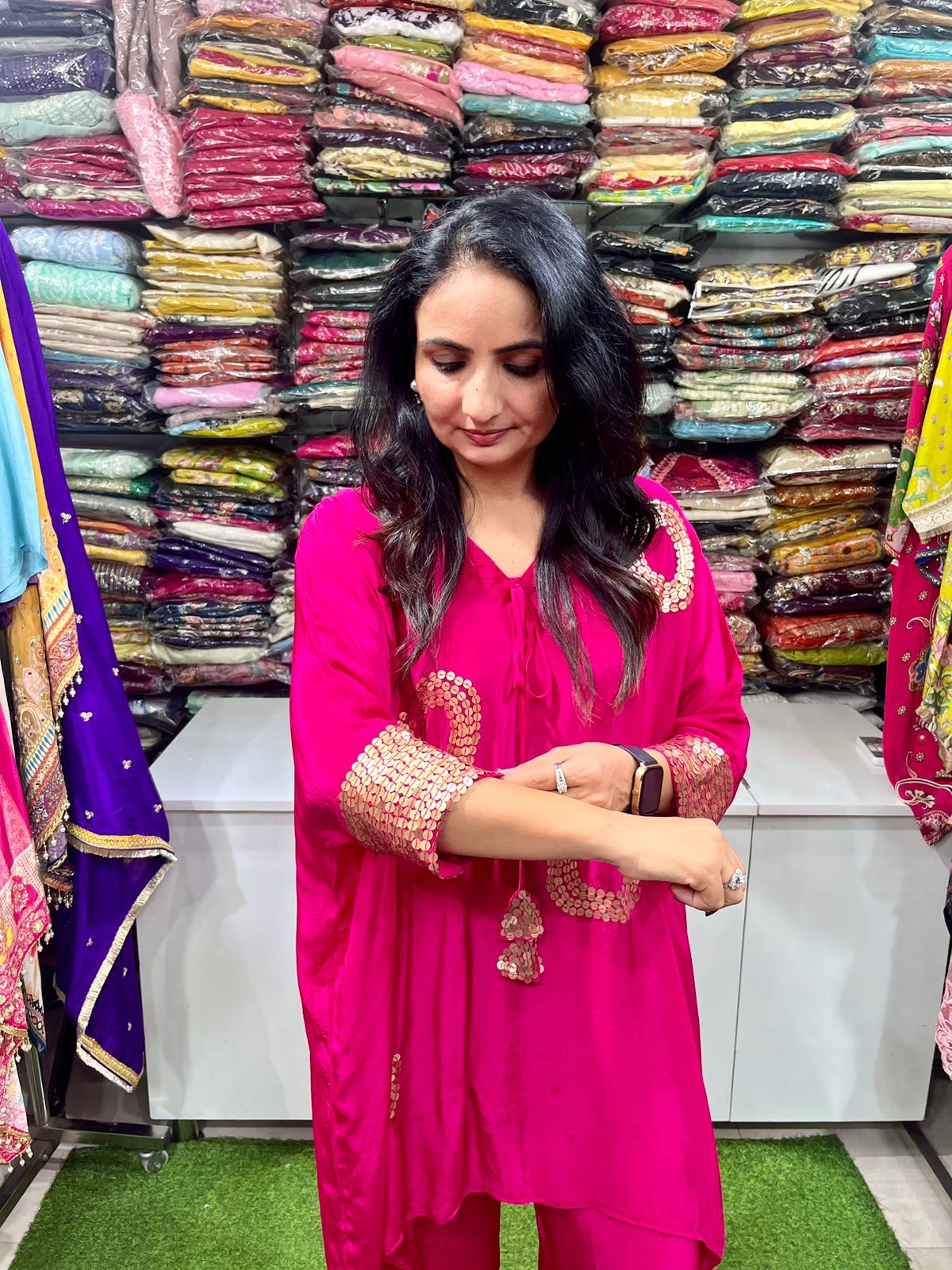 Designer Pure Crape Boho Coord Set - Image 2