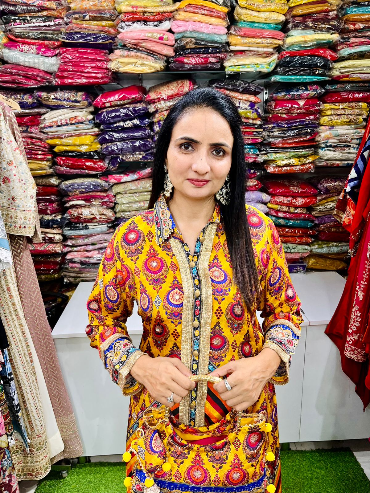 Designer Pure Crape Coord Set - Image 4