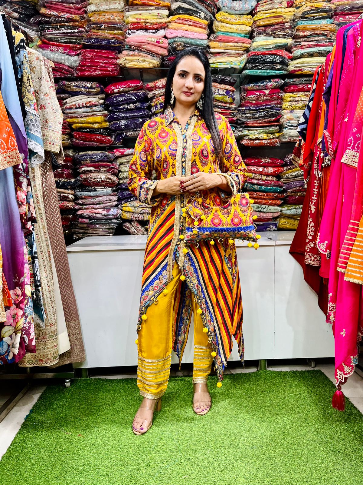 Designer Pure Crape Coord Set