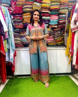 Designer Pure Crape Digital Print Coord Set