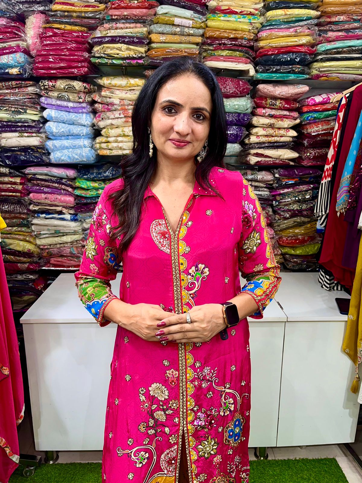 Designer Pure Crape Digital Print Coord Set - Image 2