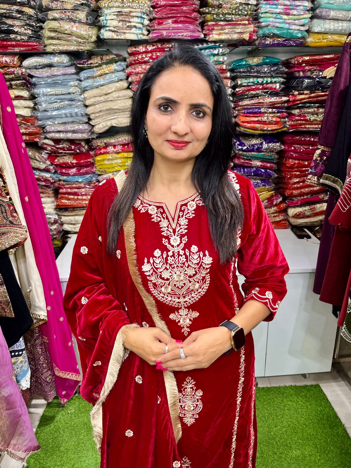 Premium Designer Velvet Suit Set - Image 2