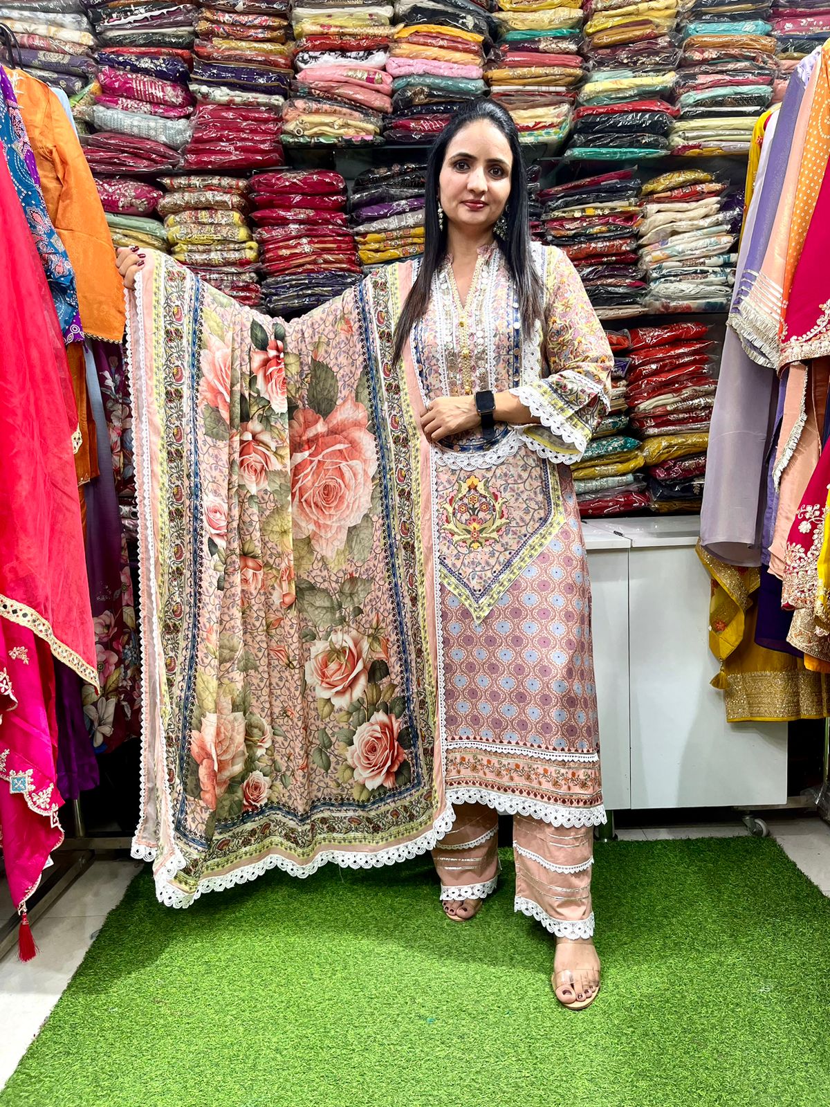 Premium Muslin Designer Suit Set