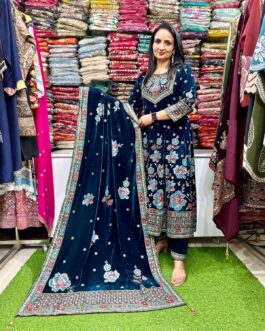 Designer Premium Velvet Anarkali Set