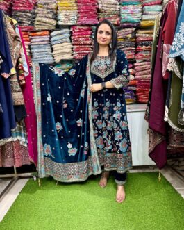 Designer Premium Velvet Anarkali Set