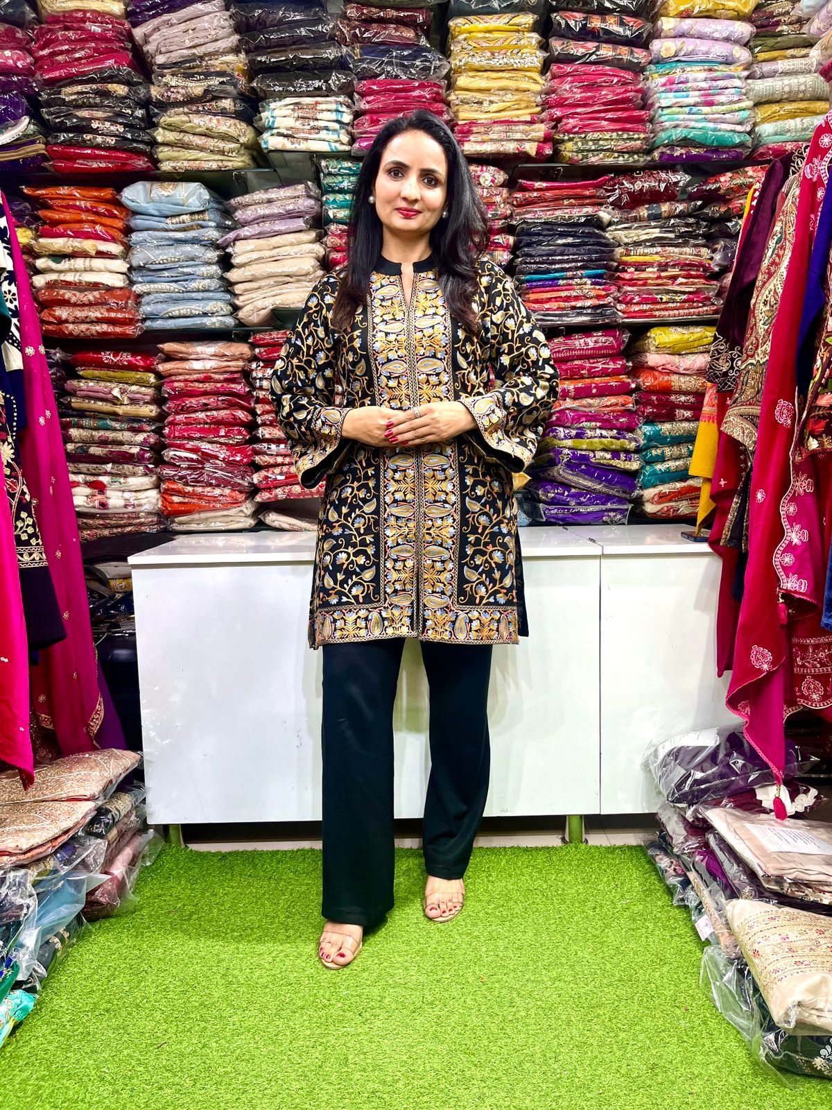 Premium Woolen Coord Set with Kashmiri Embroidery