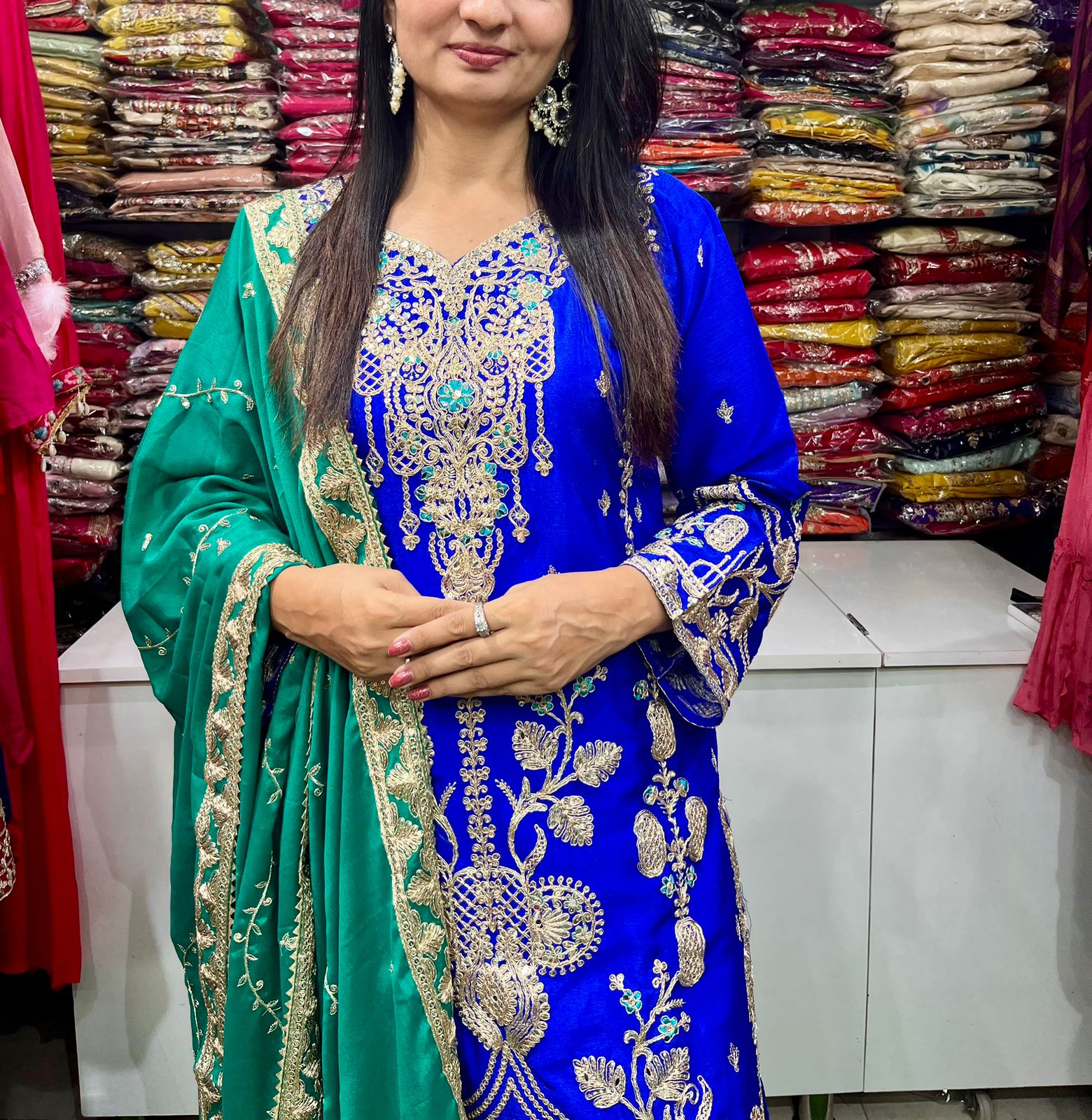 Pure Chinon Designer Party Wear Set - Image 2