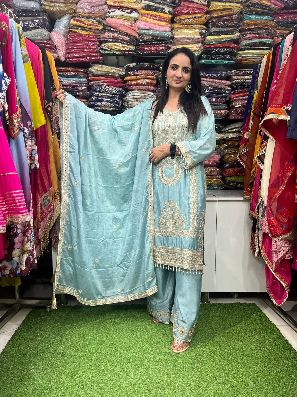 Pure Chinon Pakistani Suit Set