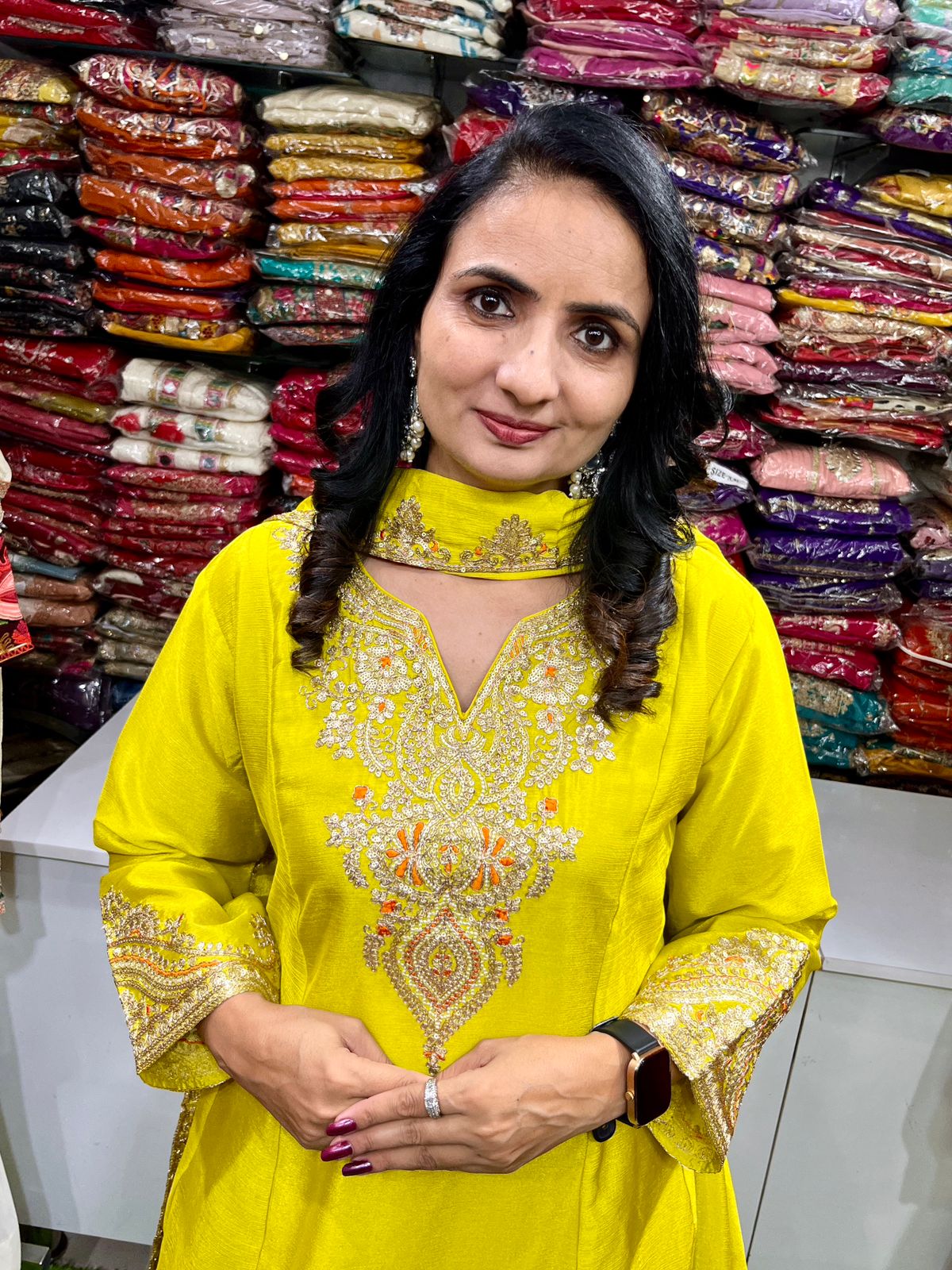 Pure Chinon Party Wear Suit Set - Image 2