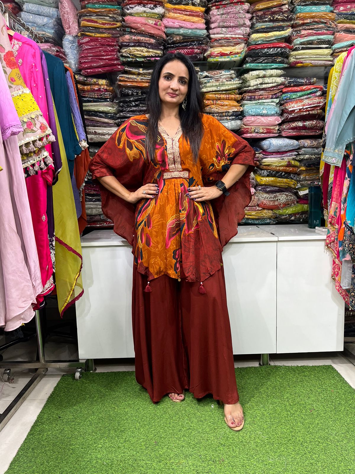 Pure Crape Digital Print Butterfly Coord Set