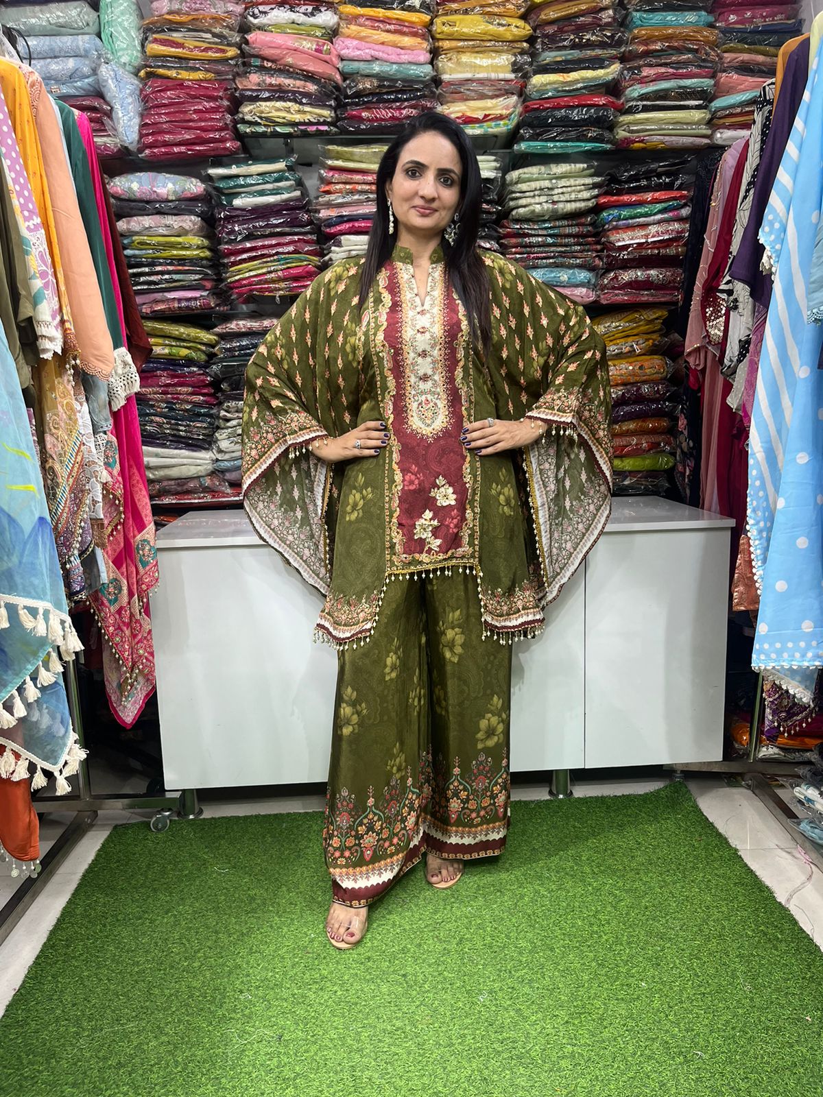 Pure Crape Digital Print Butterfly Coord Set