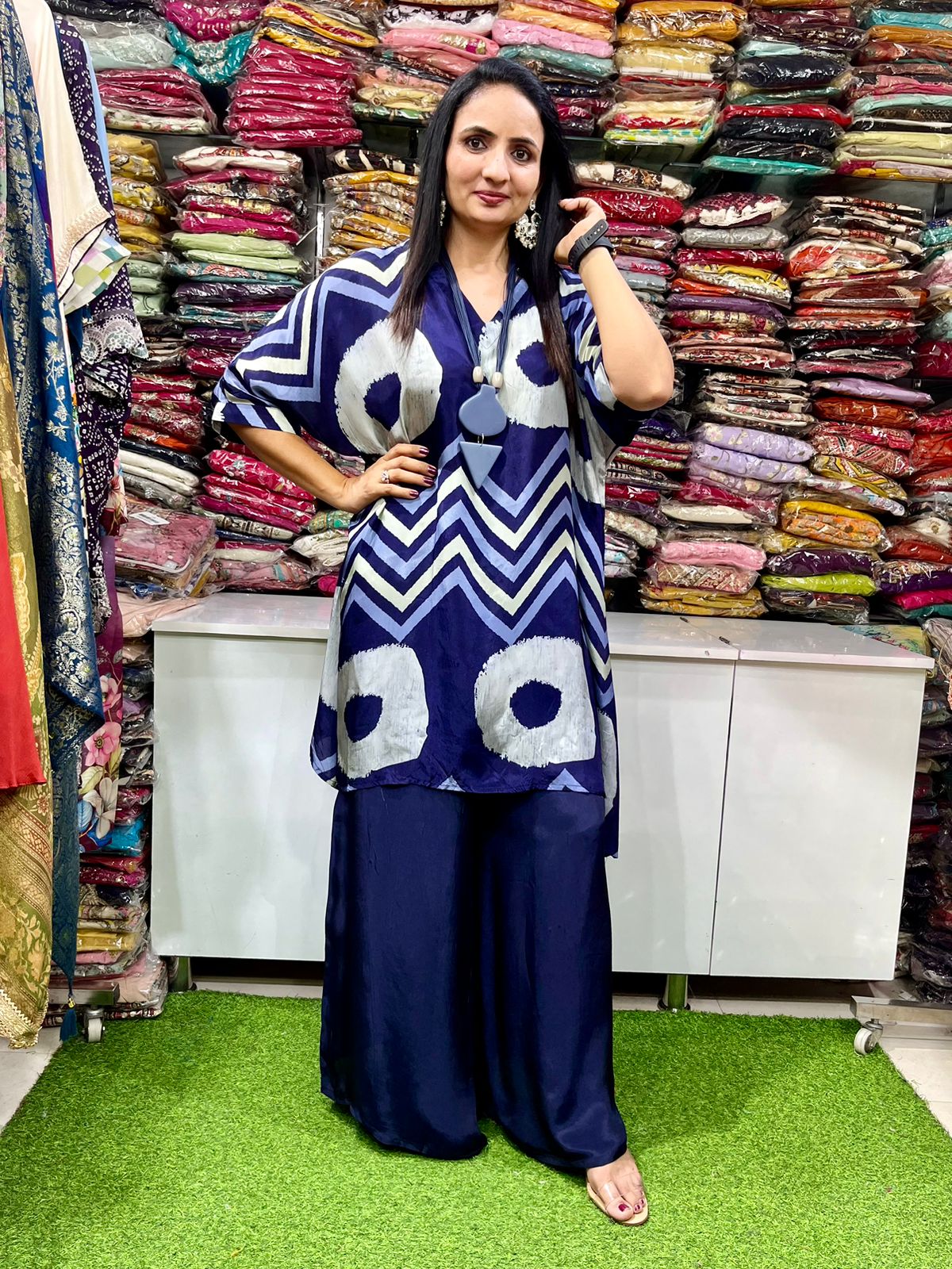 Pure Crape Digital Print Coord Set - Image 2